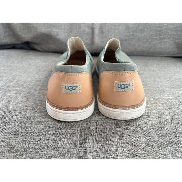 UGG Adley Sneakers Womens Size 11 Aloe Vera Slip On Leather - Picture 2 of 11